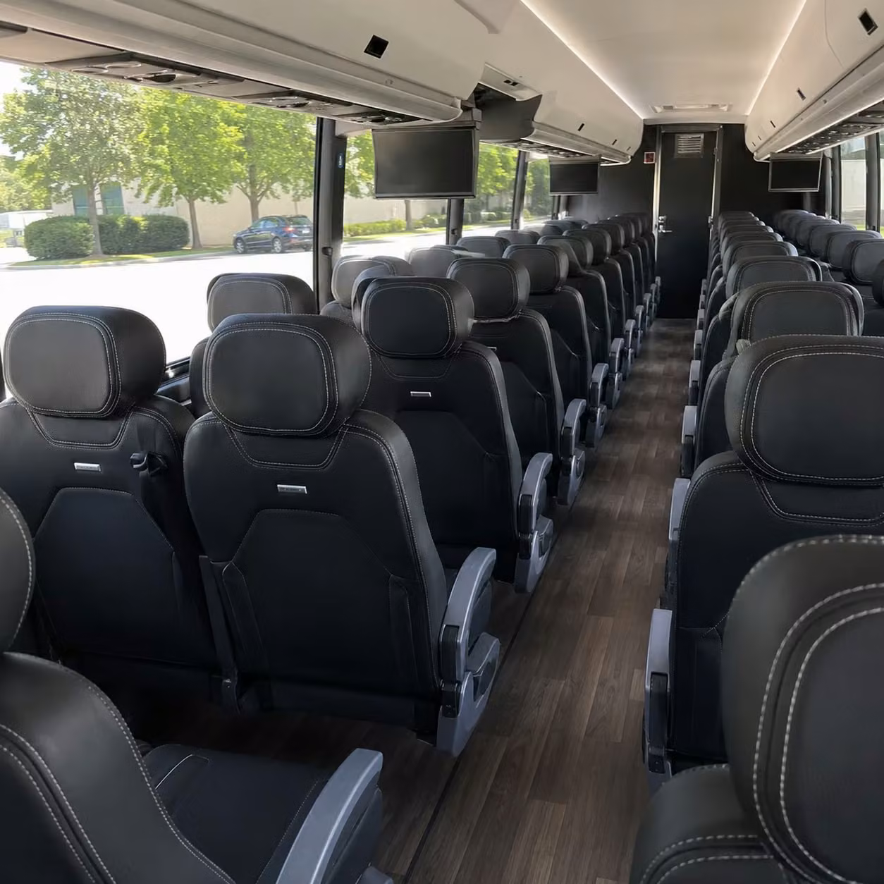 56 passenger charter bus interior